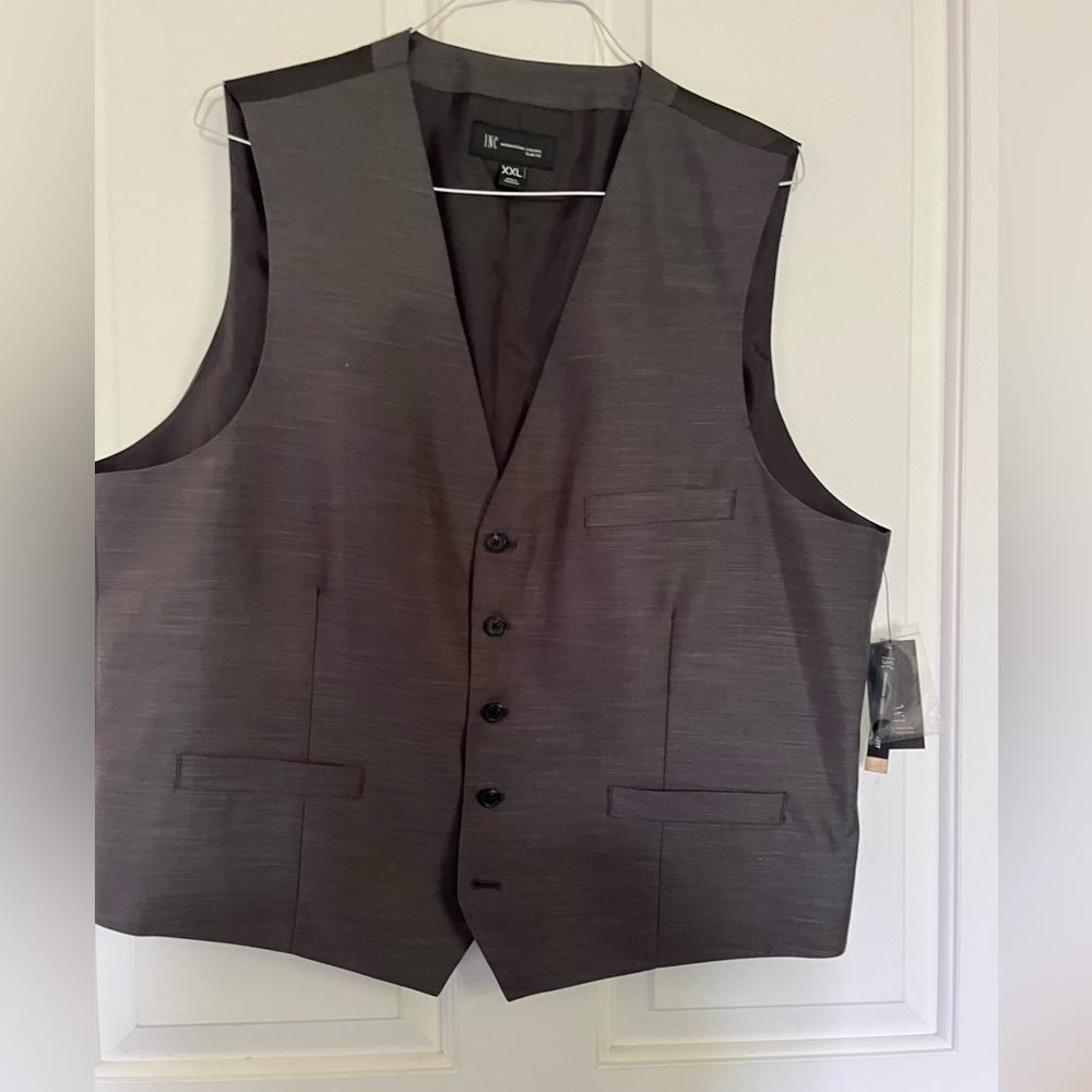 Men's Dark Grey Suit Vest